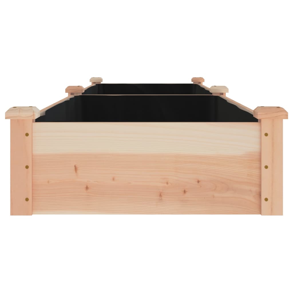 plantekasse med foring 240x60x25 cm massivt fyrretræ