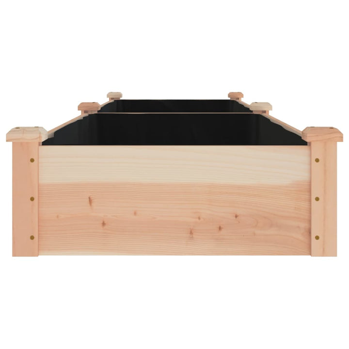 plantekasse med foring 240x60x25 cm massivt fyrretræ