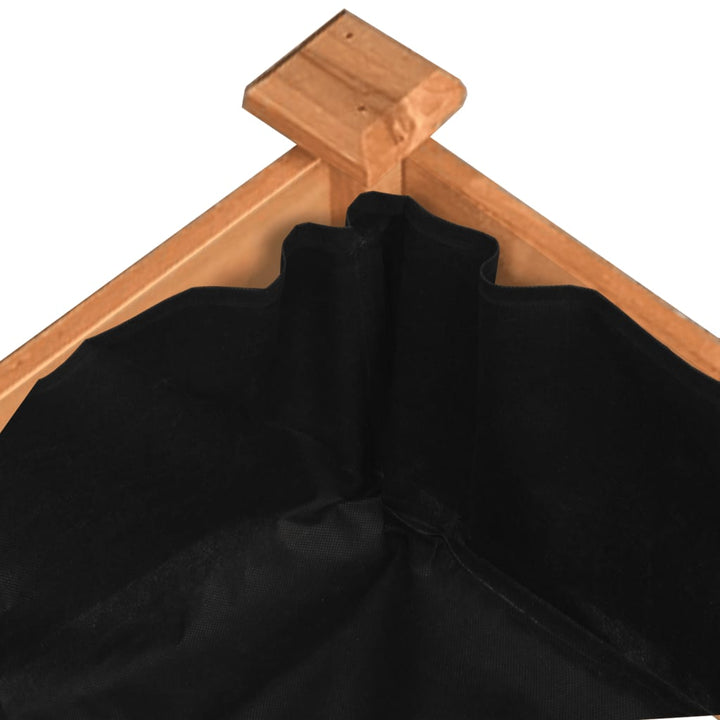 plantekasse med foring 240x60x25 cm massivt fyrretræ brun