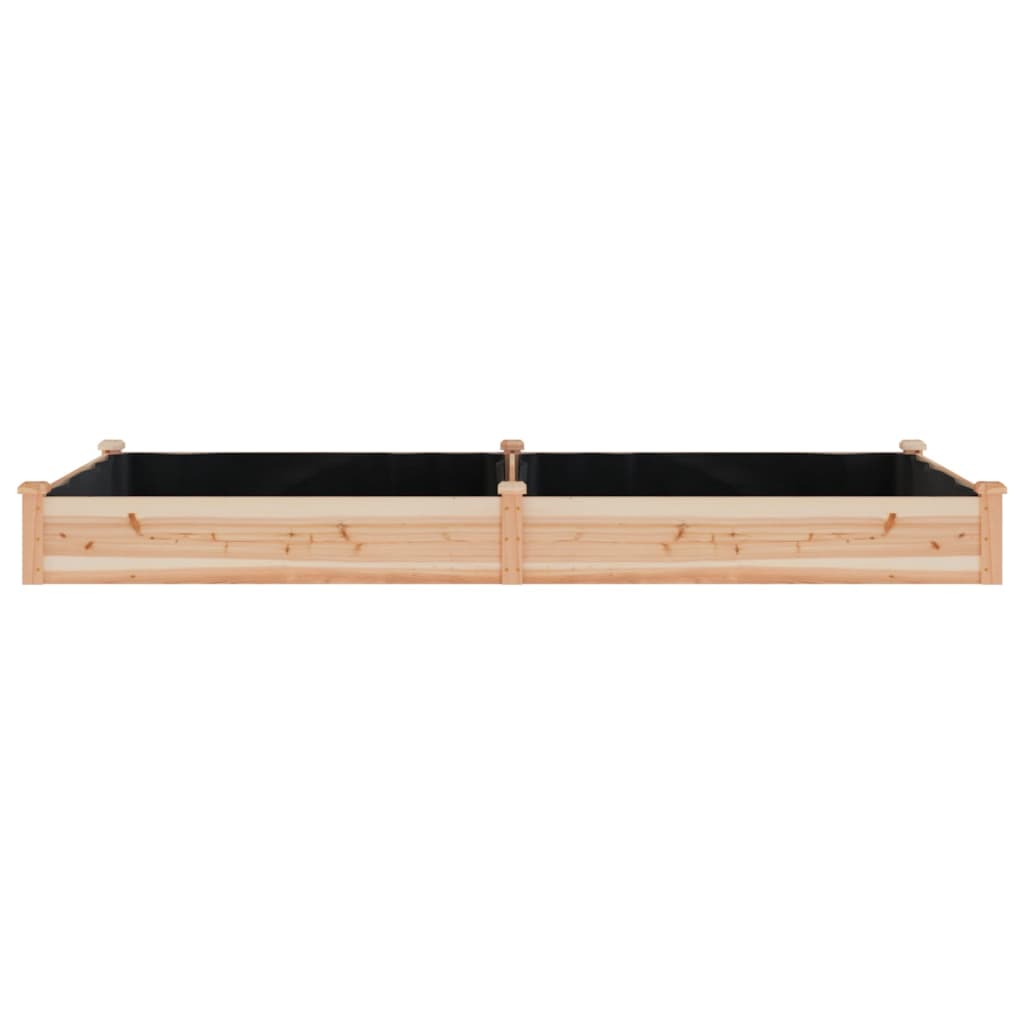 plantekasse med foring 240x120x25 cm massivt fyrretræ