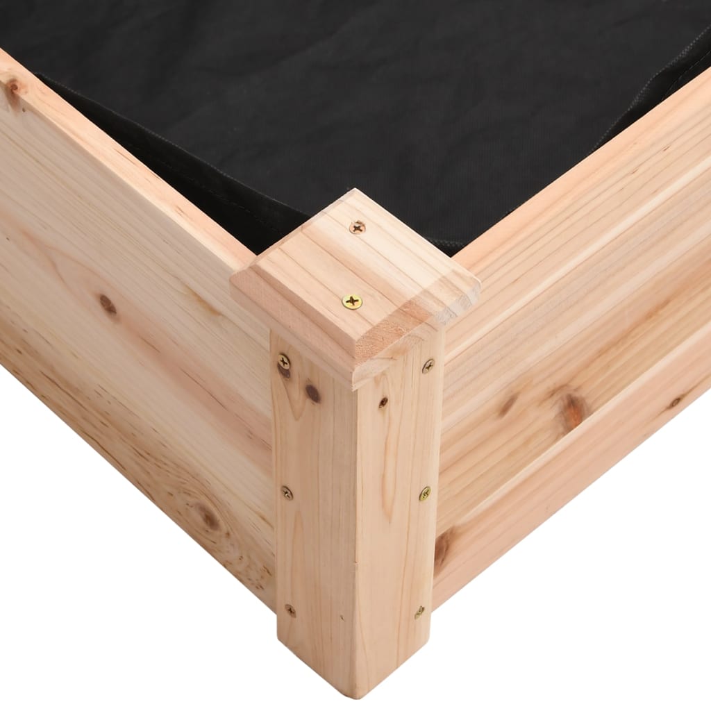 plantekasse med foring 240x120x25 cm massivt fyrretræ
