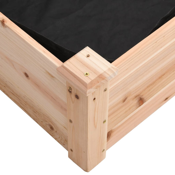 plantekasse med foring 240x120x25 cm massivt fyrretræ