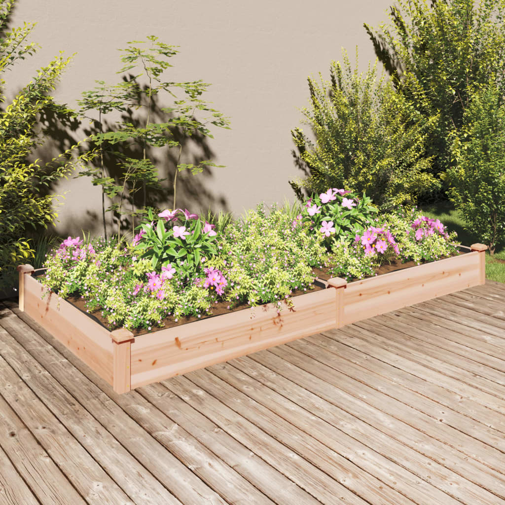 plantekasse med foring 240x120x25 cm massivt fyrretræ