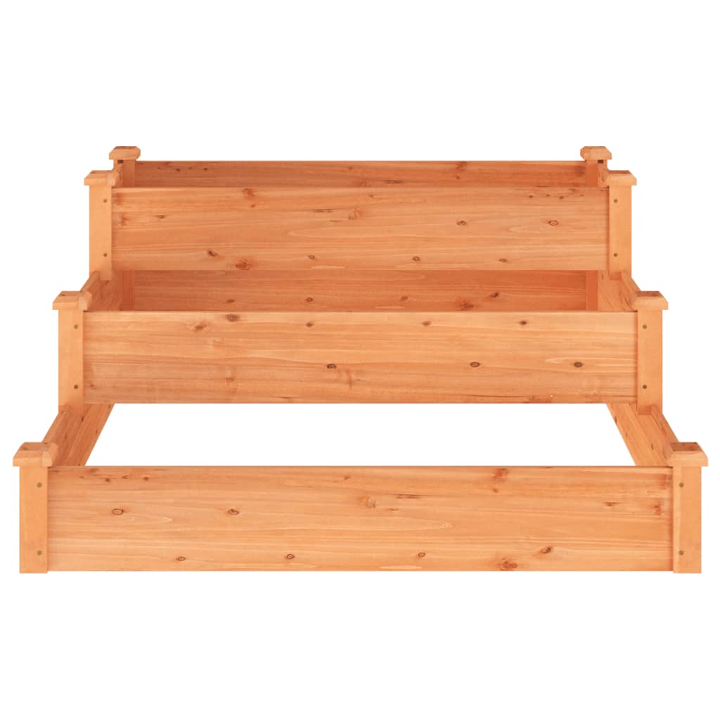 højbed 120x120x56 cm massivt fyrretræ brun