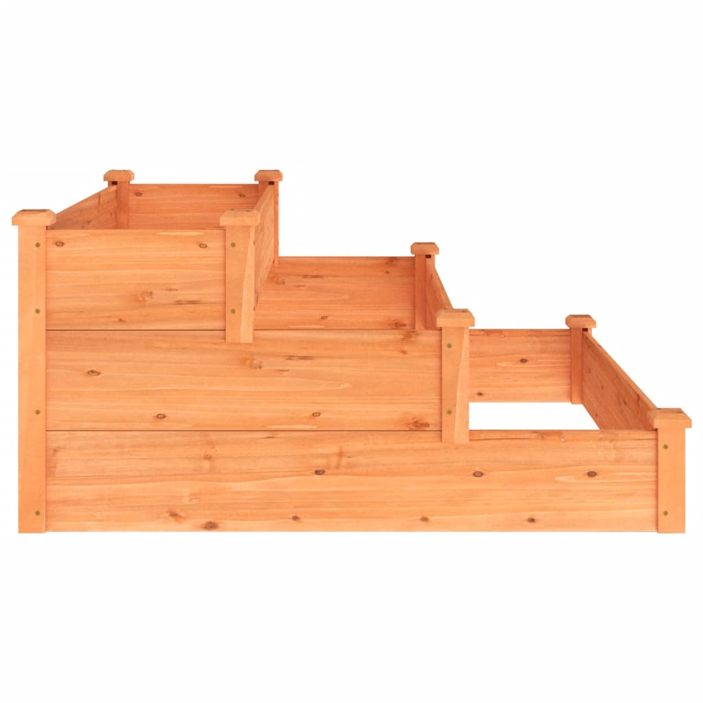 højbed 120x120x56 cm massivt fyrretræ brun