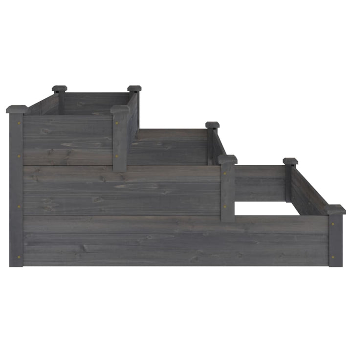 højbed 120x120x56 cm massivt fyrretræ grå