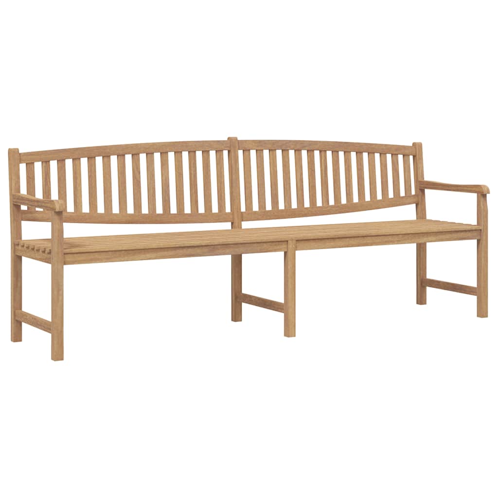 havebænk 228x59,5x90 cm massivt teaktræ