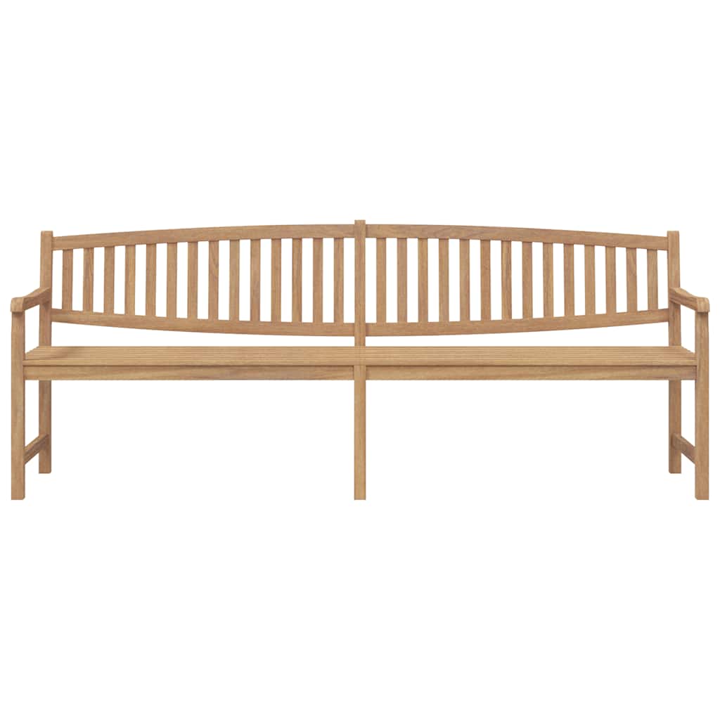 havebænk 228x59,5x90 cm massivt teaktræ