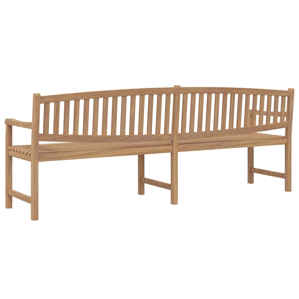 havebænk 228x59,5x90 cm massivt teaktræ