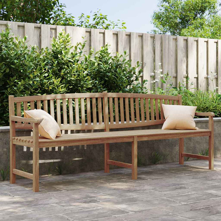 havebænk 228x59,5x90 cm massivt teaktræ