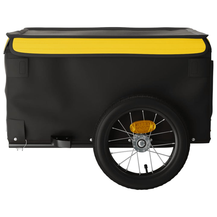 cykelanhænger 30 kg jern sort og gul