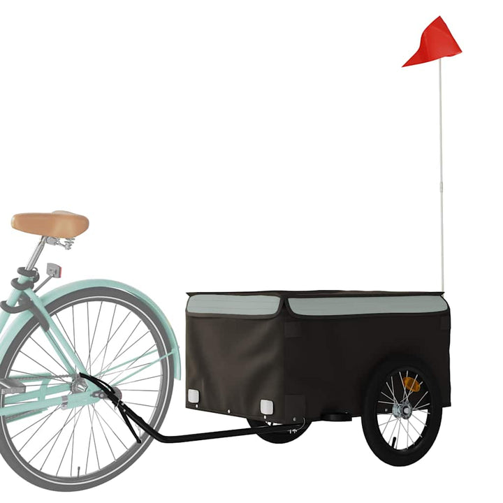 cykelanhænger 45 kg jern sort og grå