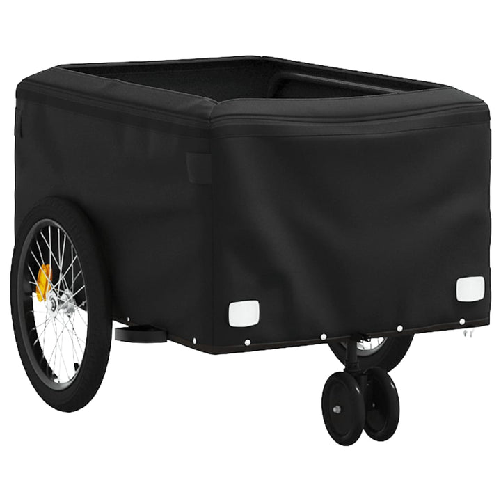 cykelanhænger 30 kg jern sort og orange