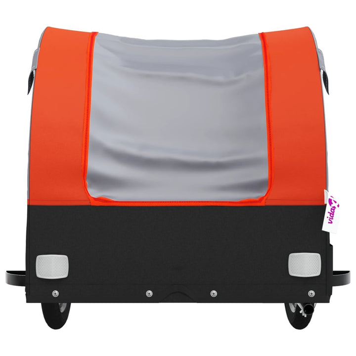 cykelanhænger 45 kg jern sort og orange