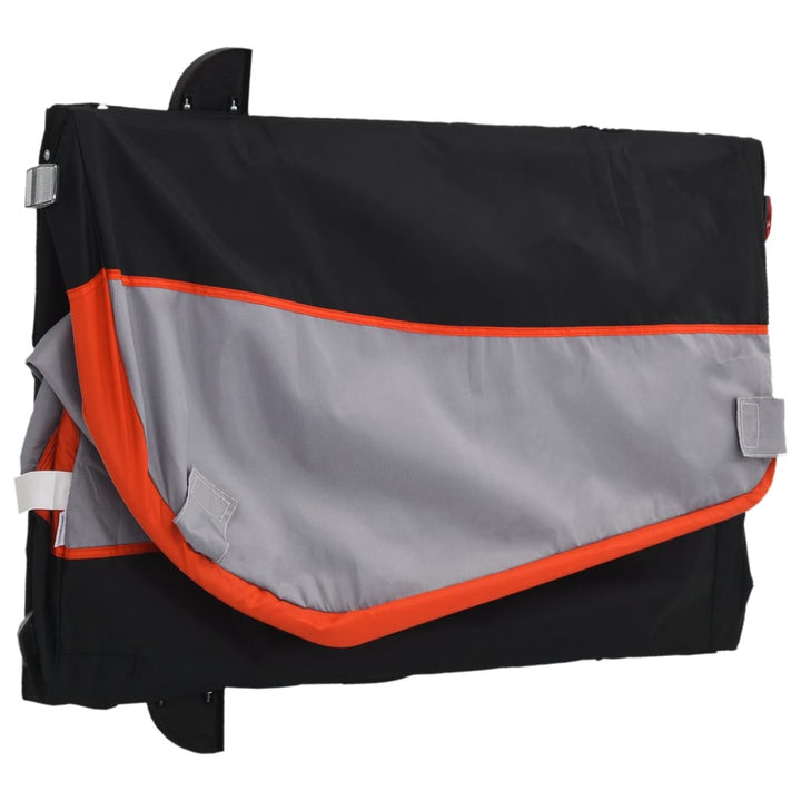 cykelanhænger 45 kg jern sort og orange