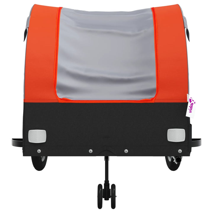 cykelanhænger 45 kg jern sort og orange