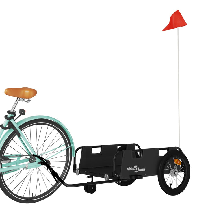 cykeltrailer oxfordstof og jern sort