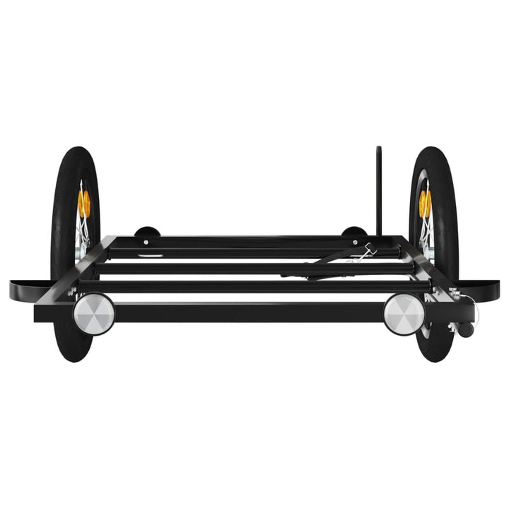 cykelanhænger 126x63x34 cm jern sort