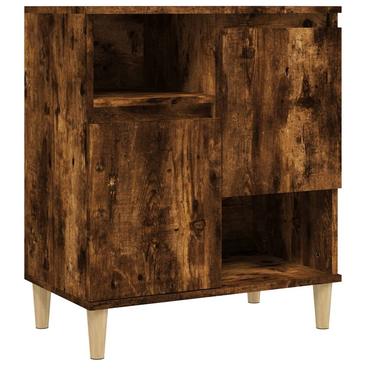 skænke 2 stk. 60x35x70 cm konstrueret træ røget egetræsfarve