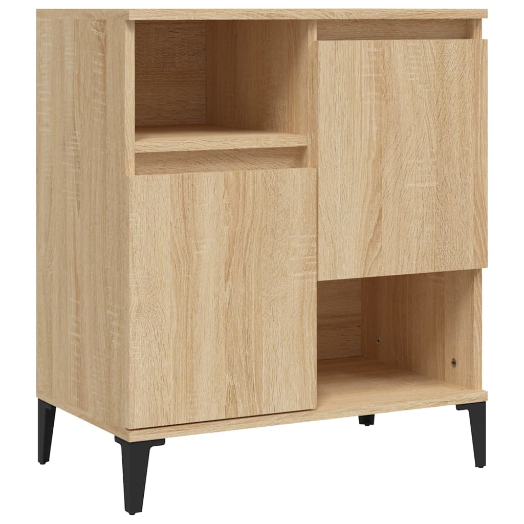 skænke 2 stk. 60x35x70 cm konstrueret træ sonoma-eg