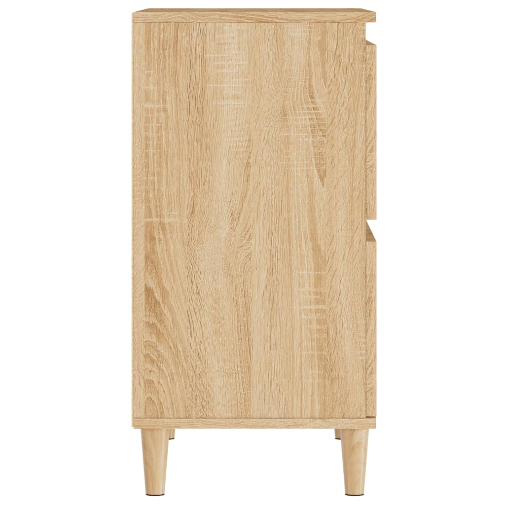 skænke 2 stk. 60x35x70 cm konstrueret træ sonoma-eg