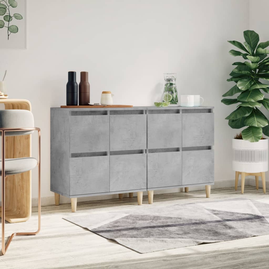 skænke 2 stk. 60x35x70 cm konstrueret træ betongrå