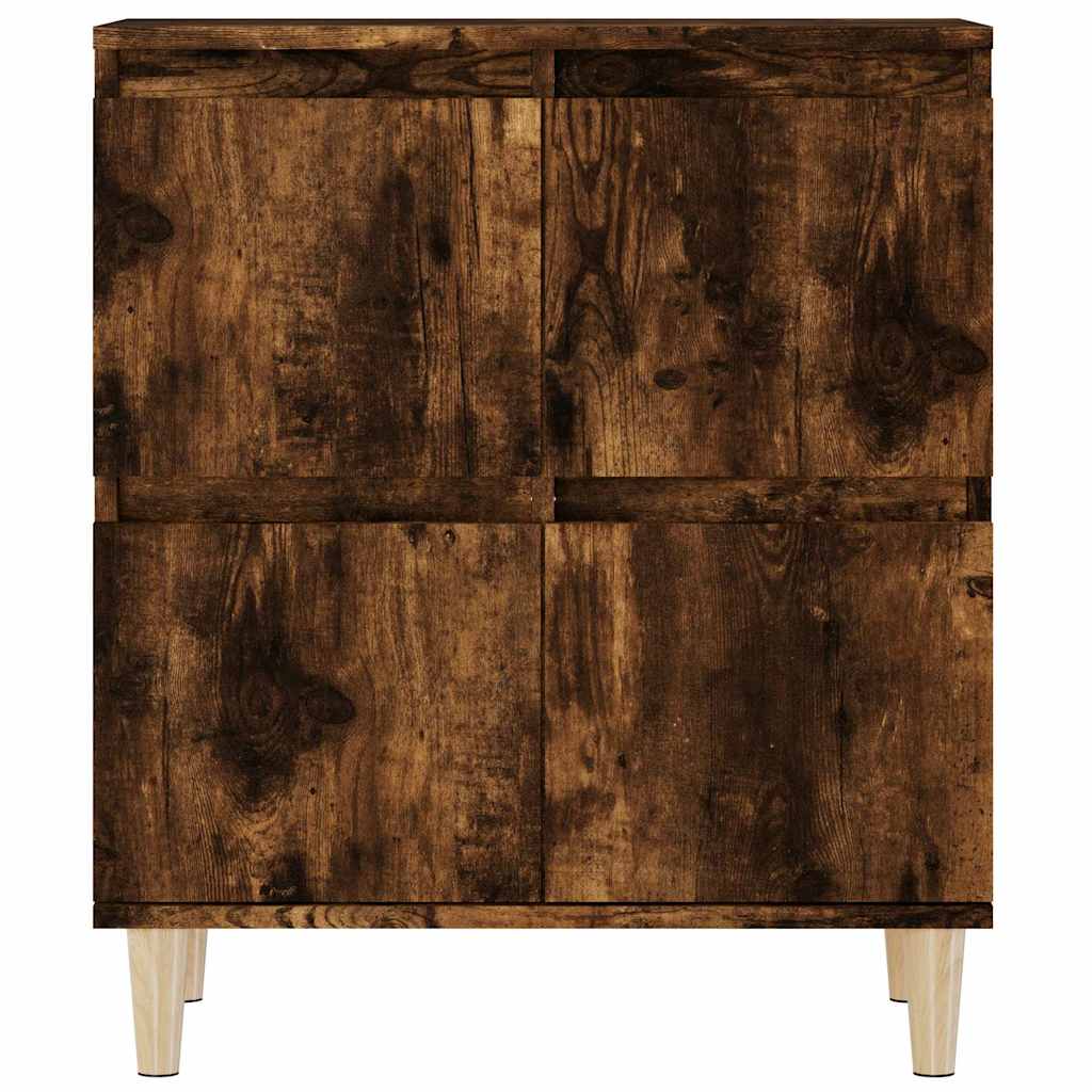 skænke 2 stk. 60x35x70 cm konstrueret træ røget egetræsfarve