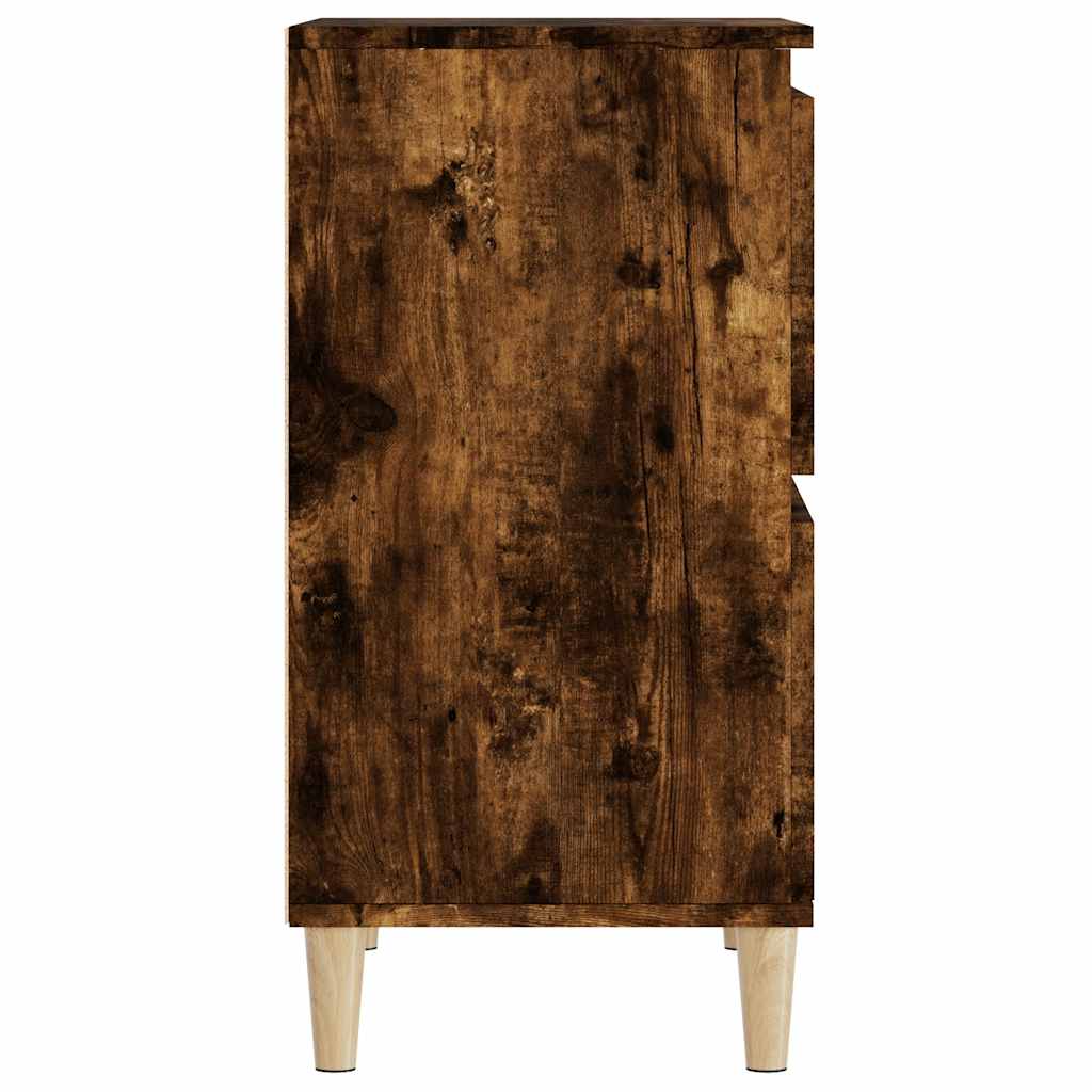 skænke 2 stk. 60x35x70 cm konstrueret træ røget egetræsfarve