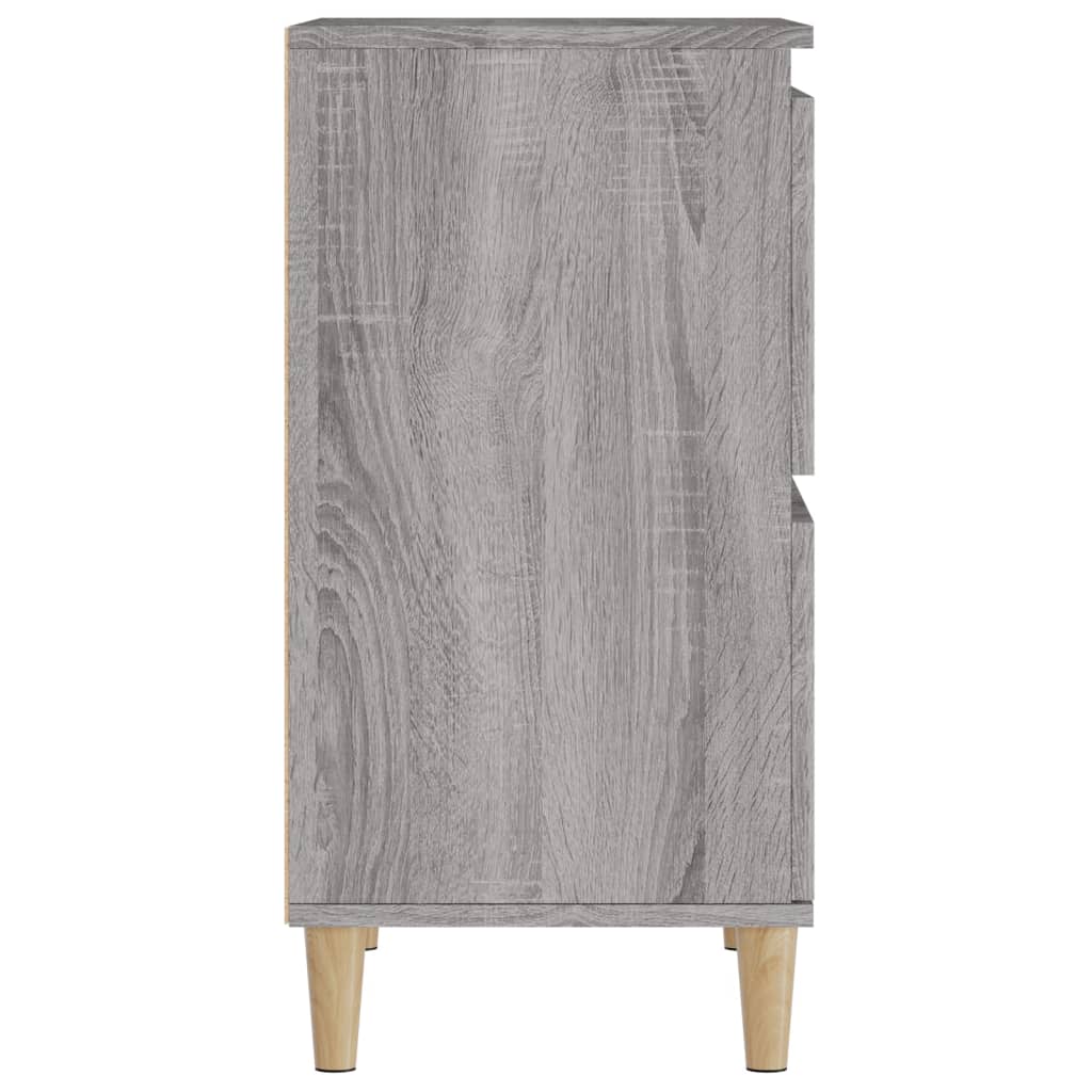 skænke 2 stk. 60x35x70 cm konstrueret træ grå sonoma-eg
