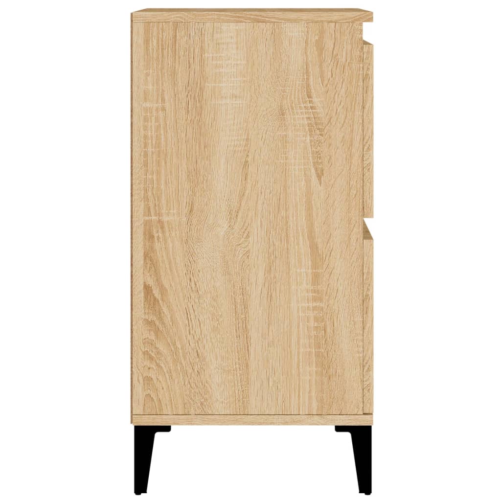 skænke 2 stk. 60x35x70 cm konstrueret træ sonoma-eg