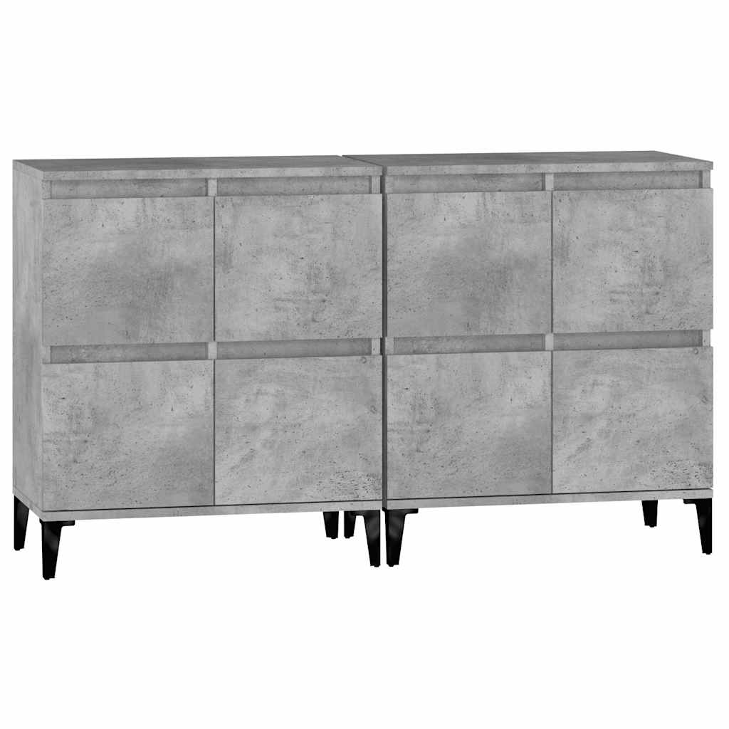 skænke 2 stk. 60x35x70 cm konstrueret træ betongrå