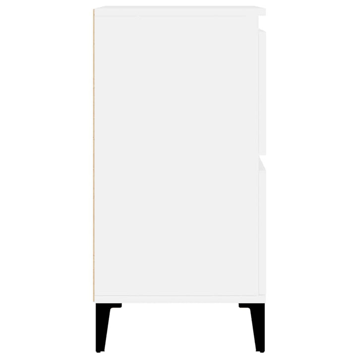 skænke 3 stk. 60x35x70 cm konstrueret træ hvid