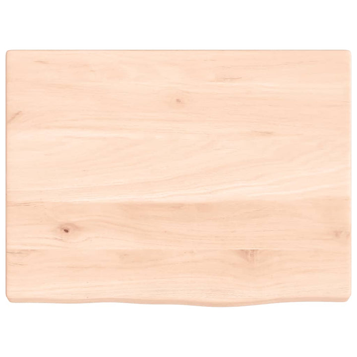 bordplade til badeværelse 40x30x2 cm massivt træ ubehandlet