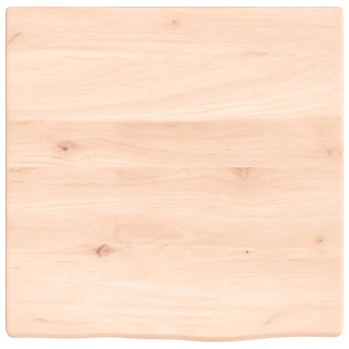bordplade til badeværelse 40x40x2 cm massivt træ ubehandlet