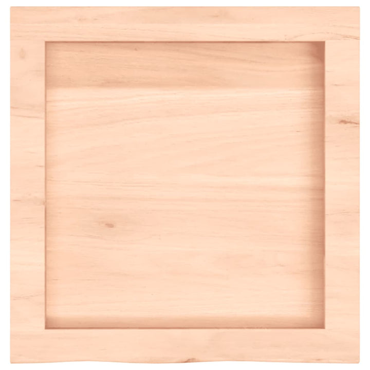 bordplade til badeværelse 40x40x(2-6) cm massivt træ ubehandlet