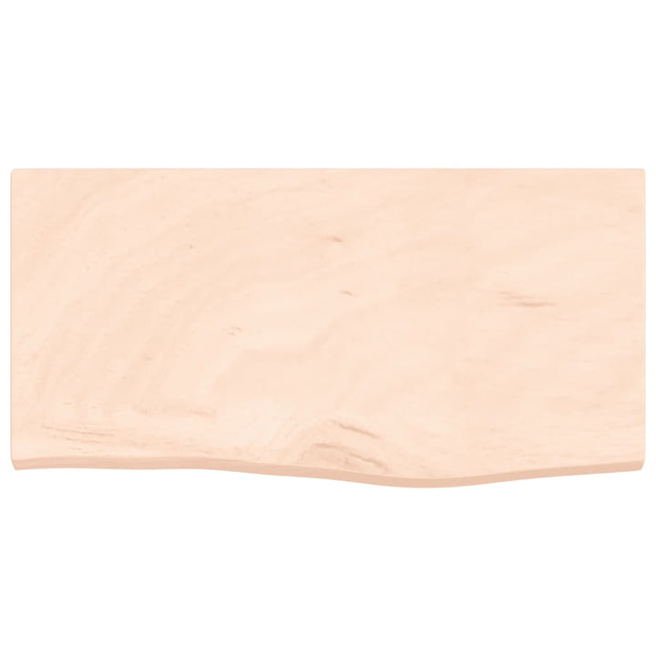 bordplade til badeværelse 60x30x(2-4) cm massivt træ ubehandlet