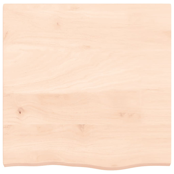 bordplade til badeværelse 60x60x(2-4) cm massivt træ ubehandlet