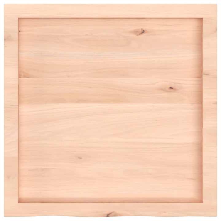 bordplade til badeværelse 60x60x(2-6) cm massivt træ ubehandlet
