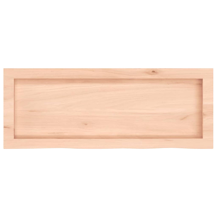 bordplade til badeværelse 80x30x(2-4) cm massivt træ ubehandlet