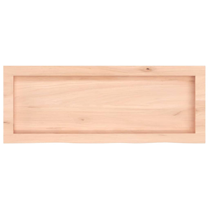 bordplade til badeværelse 80x30x(2-6) cm massivt træ ubehandlet