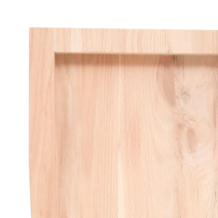bordplade til badeværelse 100x30x(2-6)cm massivt træ ubehandlet