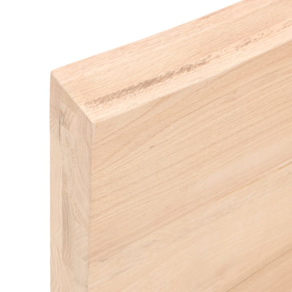 bordplade til badeværelse 100x30x(2-6)cm massivt træ ubehandlet