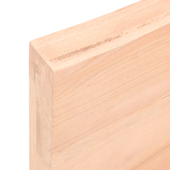 bordplade til badeværelse 100x40x(2-6)cm massivt træ ubehandlet
