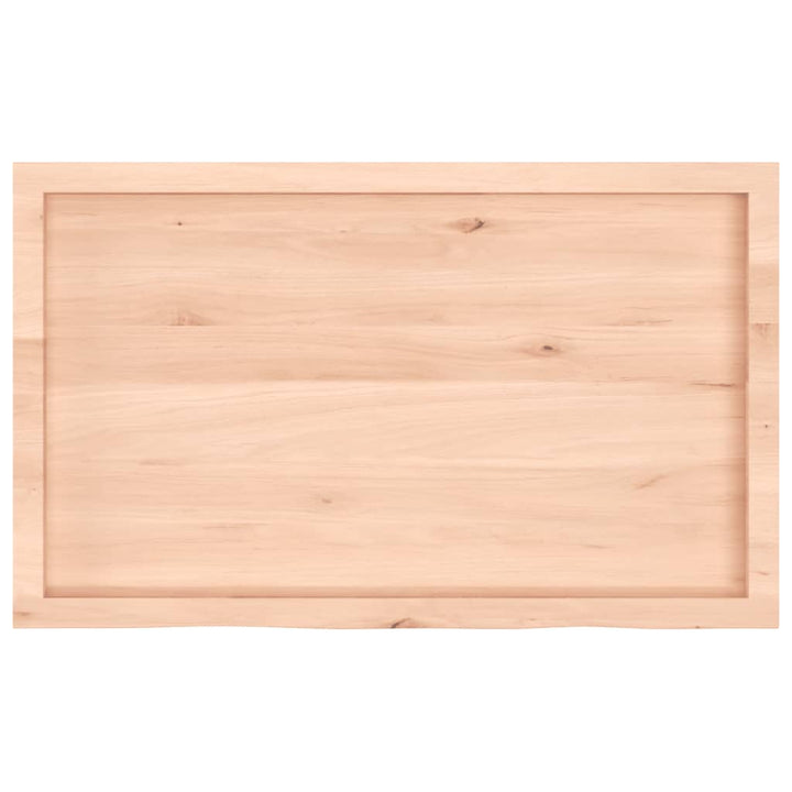 bordplade til badeværelse 100x60x(2-4)cm massivt træ ubehandlet