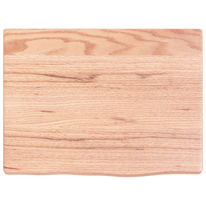 bordplade til badeværelse 40x30x2 cm massivt træ lysebrun