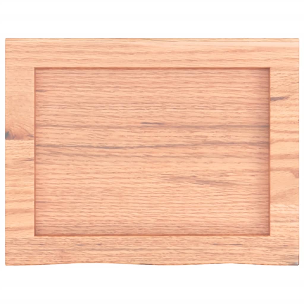 bordplade til badeværelse 40x30x(2-4) cm massivt træ lysebrun