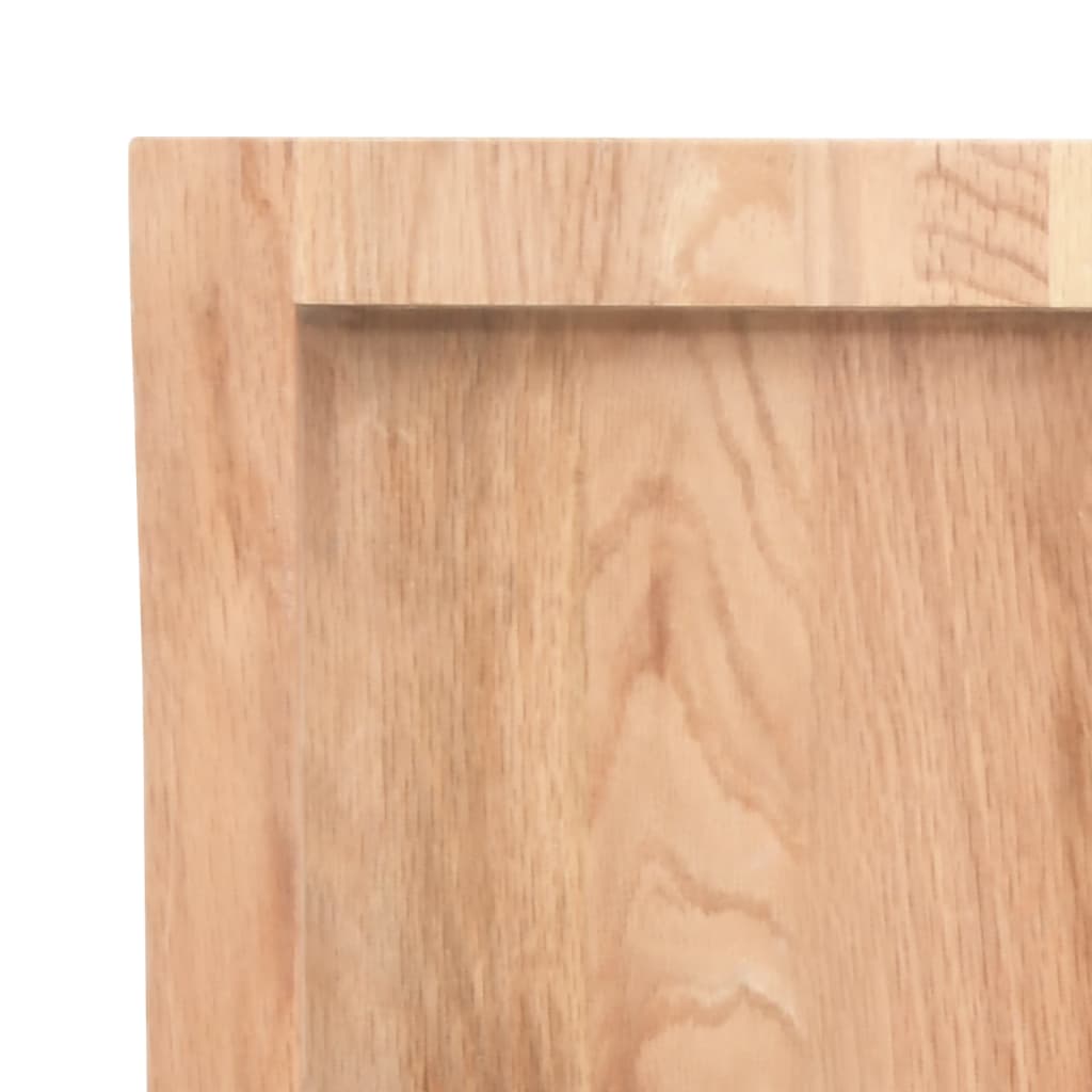 bordplade til badeværelse 40x30x(2-4) cm massivt træ lysebrun