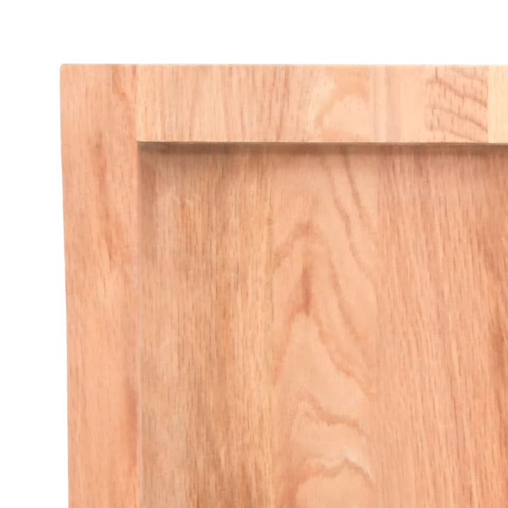 bordplade til badeværelse 40x30x(2-4) cm massivt træ lysebrun