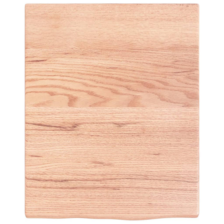 bordplade til badeværelse 40x50x2 cm massivt træ lysebrun