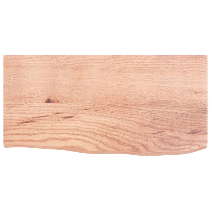 bordplade til badeværelse 60x30x2 cm massivt træ lysebrun